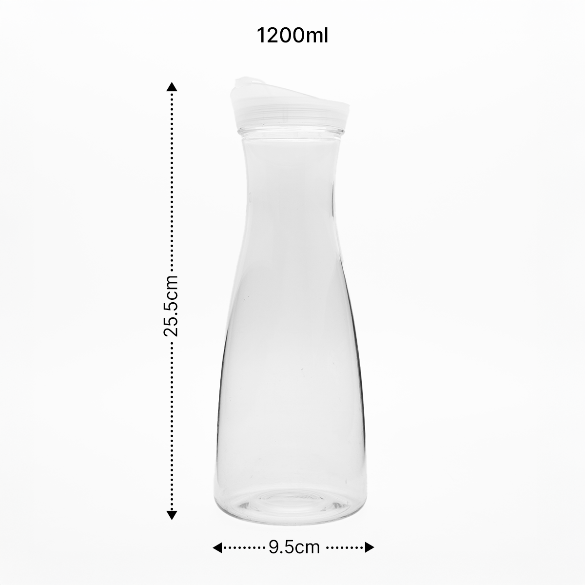 Clear Carafe W/Flip Open Lid - Ideal Juice Bottle, Clear Pitcher with Lid, Tea Pitcher, Water Carafe