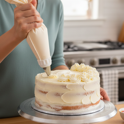 Piping Bag with Nozzle Set,1 Reusable Piping Bag with 5 Cake Icing Nozzle Set