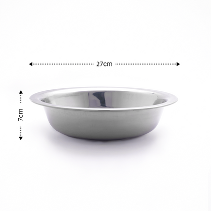 Stainless Steel Multipurpose Basin Bowl, Perfect for Kneading Dough